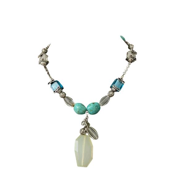 Avon turquoise bead necklace - Picture 1 of 5